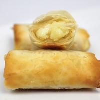 Pear & Brie Phyllo Roll with Toasted Almonds