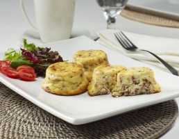 Crustless Quiche: Bacon and Swiss Cheese